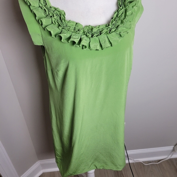 Tibi New York Silk Dress Size 8 Green - Picture 4 of 14